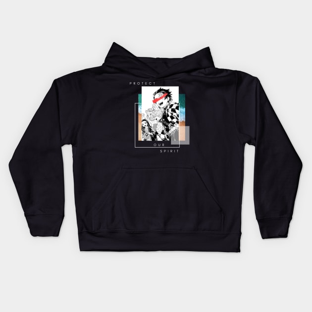 Protect Our Spirit - Demon Slayer Kids Hoodie by TTWW Studios